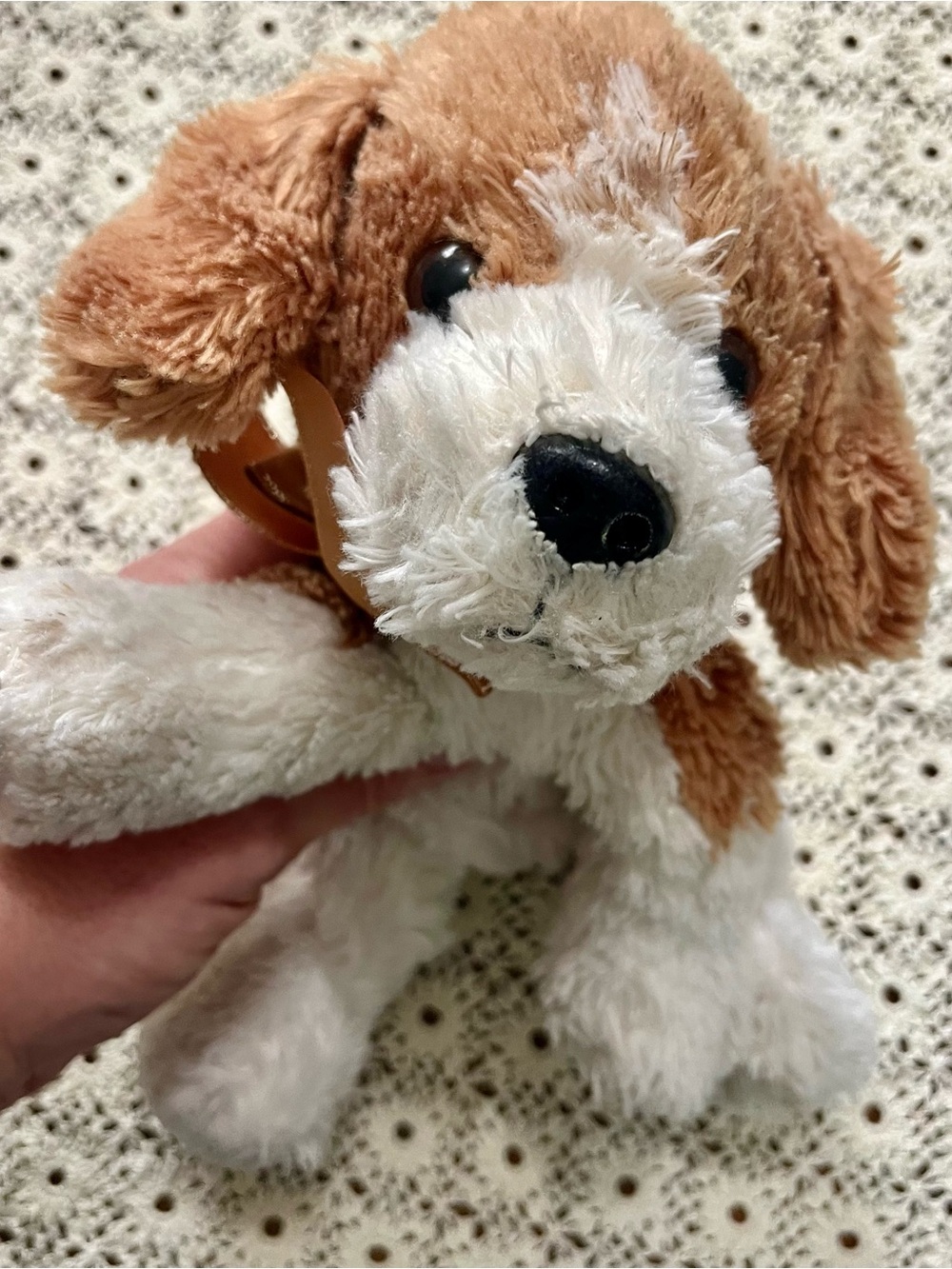Russ Berrie Shining Stars Beagle Dog Plush Brown White Black Ribbon